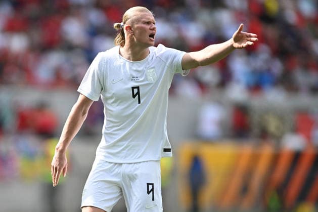 June 7, 2026, Harrison, New Jersey, USA: Norway forward ERLING HAALAND (9) in action during the Road to 26 International Friendly, Länderspiel, Nationalmannschaft match at Sports Illustrated Stadium in Harrison New Jersey Norway draws with Morocco 1 to 1 Harrison USA - ZUMAa301 20260607_aaf_a301_038 Copyright: xBrooksxVonxArxx