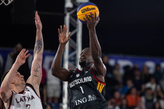 FIBA 3x3 World Cup Karlis Lasmanis, Denzel Agyeman during FIBA 3x3 World Cup Final match Latvia vs Germany in Warsaw, Poland, on June 7, 2026 Warsaw Poland  Copyright: xFotoxOlimpikx originalFilename:jastrzebowski-fiba3x3w260607_npn9A.jpg