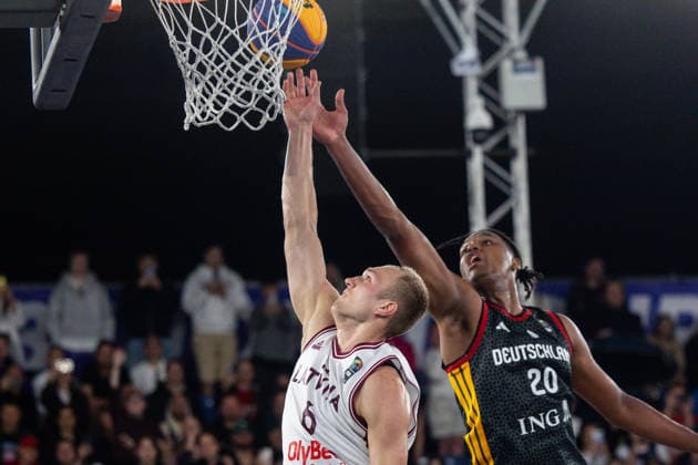 FIBA 3x3 World Cup Francis Lacis, Fabian Giessmann during FIBA 3x3 World Cup Final match Latvia vs Germany in Warsaw, Poland, on June 7, 2026 Warsaw Poland  Copyright: xFotoxOlimpikx originalFilename:jastrzebowski-fiba3x3w260607_npdRp.jpg
