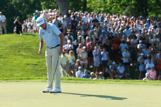 The Memorial Tournament DUBLIN, OHIO - JUNE 07: J.T. Poston reacts to his putt on the 18th green during the final round of The Memorial Tournament presented by Workday at Muirfield Village Golf Club in Dublin, Ohio, USA on Sunday, June 7, 2026. Dublin Ohio United States  Copyright: xJorgexLemusx originalFilename:lemus-thememor260607_npv5A.jpg