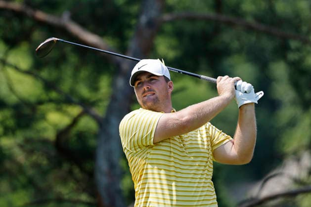 DUBLIN, OH - JUNE 07: Chris Gotterup of United States of America hits a tee shot at the second hole during the final round of the Memorial Tournament presented by Workday 2026 on June 07, 2026 at Muirfield Village Golf Club in Dublin, Ohio. (Photo by Joe Robbins Icon Sportswire) GOLF: JUN 07 PGA, Golf Herren the Memorial Tournament presented by Workday EDITORIAL USE ONLY Icon5732606070294