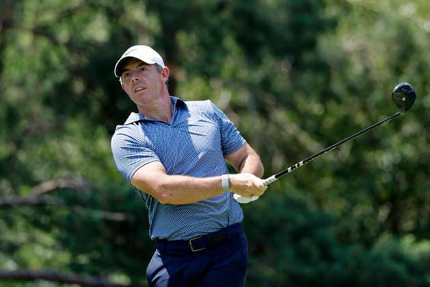 DUBLIN, OH - JUNE 07: Rory McIlroy of Northern Ireland hits a tee shot at the second hole during the final round of the Memorial Tournament presented by Workday 2026 on June 07, 2026 at Muirfield Village Golf Club in Dublin, Ohio. (Photo by Joe Robbins Icon Sportswire) GOLF: JUN 07 PGA, Golf Herren the Memorial Tournament presented by Workday EDITORIAL USE ONLY Icon5732606070354