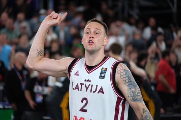 June 7, 2026, Warsaw, Masovian Voivodeship, Poland: Latvia s KARLIS LASMANIS (2) celebrates victory at the end of the FIBA 3x3 Basketball World Cup men s final game between Latvia and Germany in Warsaw, Poland. Latvia defeated Germany to become world champions. Basketball 2026: FIBA 3x3 World Cup Men s Final: Latvia 20:15 Germany  - ZUMAk204 20260607_zip_k204_058 Copyright: xRomanxKozielx