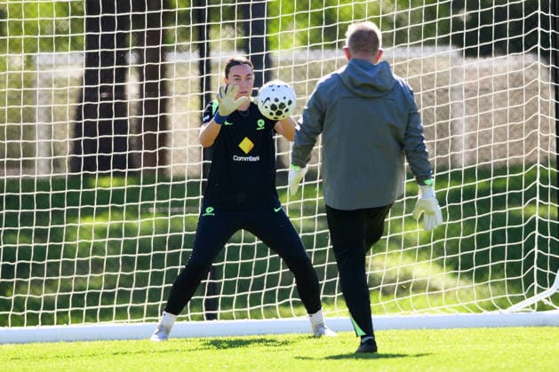 SOCCER MATILDAS TRAINING, Mackenzie Arnold during a Matildas training session at Sky Park, in Sydney, Monday, June 8, 2026. ( NO ARCHIVING SYDNEY NEW SOUTH WALES AUSTRALIA  Copyright: xBIANCAxDExMARCHIx 20260608197164067590