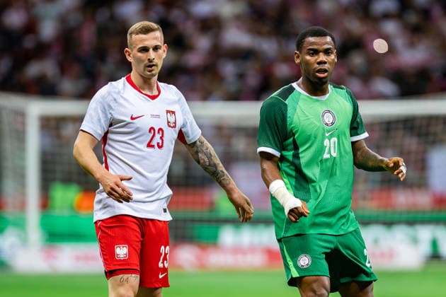 June 3, 2026, Warsaw, Poland: Kacper Kozlowski (L) of Poland and Raphael Onyedika (R) of Nigeria are seen during the friendly match between Poland and Nigeria at PGE Narodowy Stadium. Final score; Poland 2:2 Nigeria. Poland Vs Nigeria In Warsaw, Poland - 03 Jun 2026  - ZUMAs197 20260603_aaa_s197_601 Copyright: xMikolajxBarbanellx