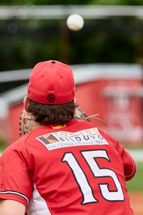 Deutsche Baseball Liga (DBL), München-Haar Disciples vs Stuttgart Reds, Haar Disciples, Stuttgart Reds, 2026-06-07 in München-Haar (Ballpark Eglfing) van BERGEN Moritz (Stuttgart Reds First Baseman, Left Fielder, Pitcher Nr15-STG15) sportworld München-Haar Ballpark Eglfing Bayern Deutschland
