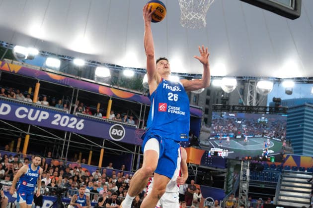 June 7, 2026, Warsaw, Masovian Voivodeship, Poland: France s JULES RAMBAUT (26) in action during the FIBA 3x3 Basketball World Cup men s 3rd place game between Serbia and France in Warsaw, Poland. Warsaw Poland - ZUMAk204 20260607_zip_k204_136 Copyright: xRomanxKozielx
