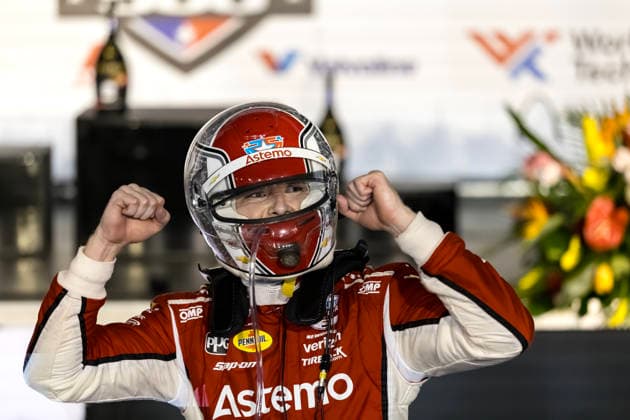 June 7, 2026, Madison, Illinois, USA: IndyCar, Indy Car, IRL, USA SERIES driver, JOSEF NEWGARDEN (2) (USA) of Nashville, TN, wins the Bommarito Automotive Group 500 at World Wide Technology Raceway in MADISON, Illinois. INDYCAR SERIES: June 07, 2026: Bommarito Automotive Group 500: Race Winner Josef Newgarden  - ZUMAa161 20260607_aaa_a161_029 Copyright: xStevexScaglione GMGx