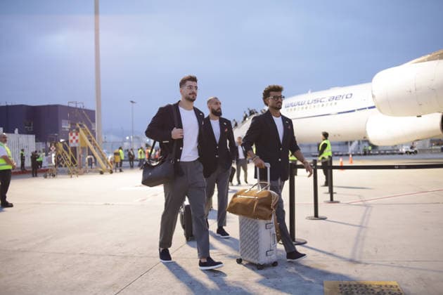 (260608) -- TIJUANA, June 8, 2026 -- Members of the Iranian national football team arrive at Tijuana International Airport in Tijuana, Mexico, June 7, 2026. (Photo by Xinhua) (SP)MEXICO-TIJUANA-FOOTBALL FIFA World Cup, WM, Weltmeisterschaft, Fussball TEAM IRAN JoebethxTerriquez 