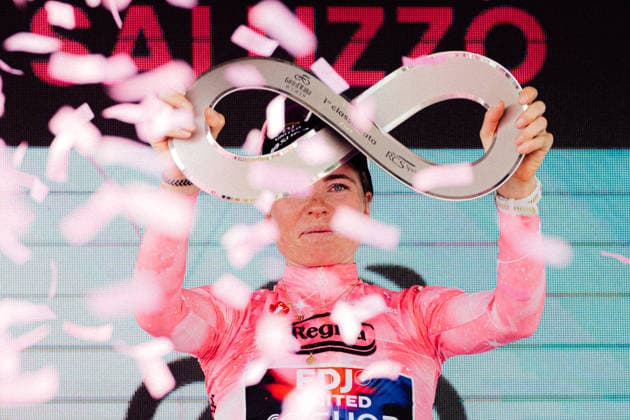 Giro Women Picture by Thomas Maheux SWpix.com 07 06 2026 - Cycling - Giro Women - Stage 9 - Saluzzo - Saluzzo Vollering Demi, FDJ United Suez Saluzzo Italy Copyright: x xThomasxMaheuxxviaxSWpix.comx(t axPhotographyxHubxLtd)xThomasxMaheux SWpix.comx SWP-3197