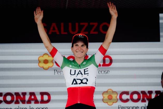 Giro Women Picture by Thomas Maheux SWpix.com 07 06 2026 - Cycling - Giro Women - Stage 9 - Saluzzo - Saluzzo Longo Borghini Elisa, UAE Team ADQ Saluzzo Italy Copyright: x xThomasxMaheuxxviaxSWpix.comx(t axPhotographyxHubxLtd)xThomasxMaheux SWpix.comx SWP-3197