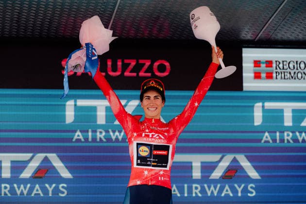 Giro Women Picture by Thomas Maheux SWpix.com 07 06 2026 - Cycling - Giro Women - Stage 9 - Saluzzo - Saluzzo Balsamo Elisa, Lidl Trek Saluzzo Italy Copyright: x xThomasxMaheuxxviaxSWpix.comx(t axPhotographyxHubxLtd)xThomasxMaheux SWpix.comx SWP-3197