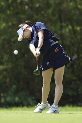 Golf: Yonex Ladies Rin Yoshida plays a shot during the final round of the Yonex Ladies golf tournament at the Yonex Country Club in Nagaoka, Niigata Prefecture, Japan, on June 7, 2026.  A14AA0005617958P