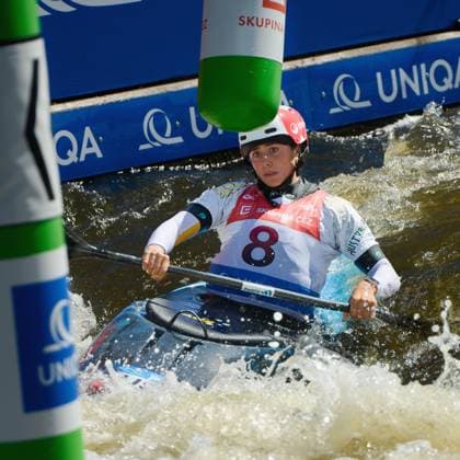 World Cup in water slalom in Prague - Troja on June 7, 2026. Pictured is Australian representative Naomi Fox in the women s kayak cross race. (CTKxPhoto PetrxMalina) CTKPhotoF202606070021401  CTKPhotoF202606070021401
