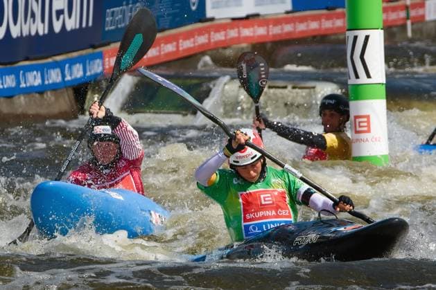 World Cup in water slalom in Prague - Troja on June 7, 2026. Pictured is Australian representative Naomi Fox in the women s kayak cross race. (CTKxPhoto PetrxMalina) CTKPhotoF202606070026901  CTKPhotoF202606070026901