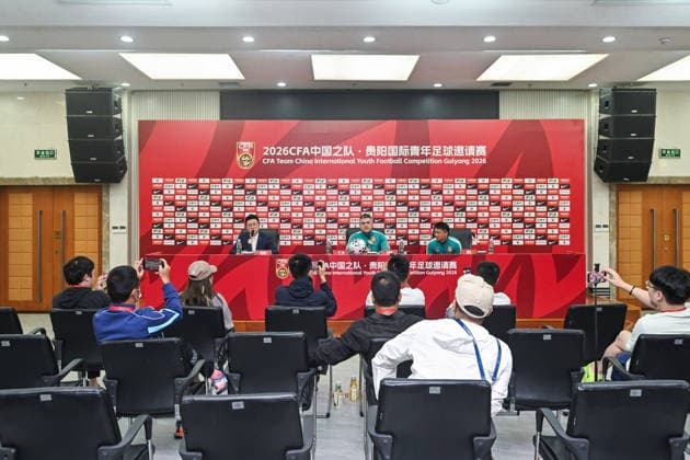 GUIYANG, CHINA - JUNE 08: Players of China U23 men s national team, Nationalteam attend a press conference, PK, Pressekonferenz ahead of the 2026 Guiyang International Youth Football Invitational Tournament on June 8, 2026 in Guiyang, Guizhou Province of China.  Copyright: xVCGx 111646837267
