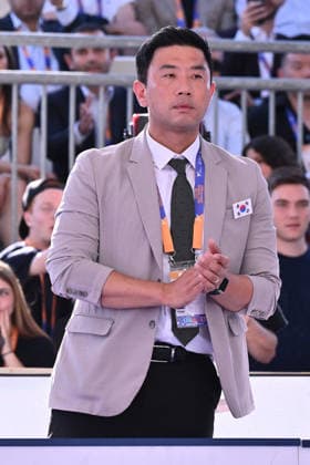 IPA85474826 - Nam Yun-bae coach of Eunsu Seo (KOR) during the men s -58kg final of the World Taekwondo Grand Prix at the Foro Italico, June 7, 2026, Rome, Italy.  Copyright: xDomenicoxCippitelli IPAxSportx xx 85474826