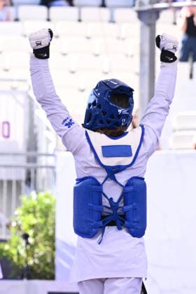 IPA85474857 - Alisa Angelova (RUS) celebrate the victory in the women s -49kg final against Jana Khattab (EGY) of the World Taekwondo Grand Prix at the Foro Italico, June 7, 2026, Rome, Italy.  Copyright: xDomenicoxCippitelli IPAxSportx xx 85474857