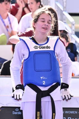 IPA85474846 - Alisa Angelova (RUS) celebrate the victory in the women s -49kg final against Jana Khattab (EGY) of the World Taekwondo Grand Prix at the Foro Italico, June 7, 2026, Rome, Italy.  Copyright: xDomenicoxCippitelli IPAxSportx xx 85474846
