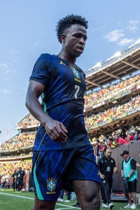 RECORD DATE NOT STATED Match between Brazil and Egypt for the 2026 World Cup friendlies. Cleveland (USA), 06 06 2026 - friendly matches national team, Nationalteam USA - player Vinicius Jr., in a match between Brazil and Egypt, valid for the national team s friendly matches, held in the city of Cleveland, this Saturday, June 6, 2026.(Foto: Bruno Zanotto Thenews2 imago images) SPO  Copyright: xBrunoxxZanottox