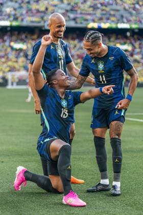 RECORD DATE NOT STATED Match between Brazil and Egypt for the 2026 World Cup friendlies. Cleveland (USA), 07 06 2026 - friendly matches national team, Nationalteam USA - Player Endrick scores and celebrates his goal in a match between Brazil and Egypt, valid for the national team s friendly matches, held in the city of Cleveland, this Saturday, June 7, 2026.(Foto: Bruno Zanotto Thenews2 imago images) SPO  Copyright: xBrunoxxZanottox