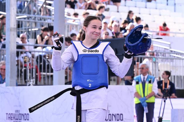 CONTACT - Taekwondo - World Taekwondo Rome Grand Prix 2026 Photo by IPA ABACAPRESS.COM85474818 - Alisa Angelova (RUS) competes in the women s -49kg final against Jana Khattab (EGY) of the World Taekwondo Grand Prix at the Foro Italico, June 7, 2026, Rome, Italy. Roma Italy  Copyright: xIPAxSport ABACAx