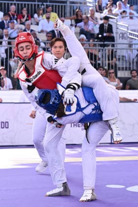 CONTACT - Taekwondo - World Taekwondo Rome Grand Prix 2026 Photo by IPA ABACAPRESS.COM85474838 - Jana Khattab (EGY) and Alisa Angelova (RUS) compete in the women s -49kg final of the World Taekwondo Grand Prix at the Foro Italico, June 7, 2026, Rome, Italy. Roma Italy  Copyright: xIPAxSport ABACAx