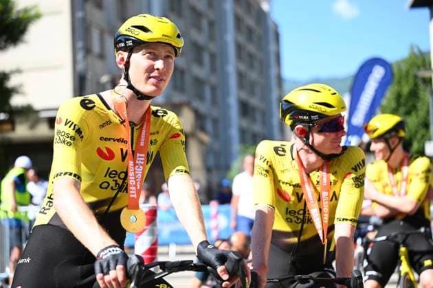 Tour Auvergne - Rhone-Alpes 2026 Stage 2 LE PUY-EN-VELAY, FRANCE - JUNE 08 : Jorgenson Matteo (USA) of Team Visma Lease a Bike during stage 2 of the 78th edition of Tour Auvergne - Rhone-Alpes an UCI World Tour 2.UWT cycling road race stage for Men Elite of 234.3 km with start in Saint-Martin-Le-Vinoux and finish in Le Puy-en-Velay on June 8, 2026 in Le Puy-en-Velay, France, 08 06 2026 ( Motordriver Guy De Vuyst - Le Puy-en-Velay France  Copyright: xVincentxKalutx