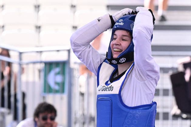 CONTACT - Taekwondo - World Taekwondo Rome Grand Prix 2026 Photo by IPA ABACAPRESS.COM85474790 - Alisa Angelova (RUS) celebrate the victory in the women s -49kg final against Jana Khattab (EGY) of the World Taekwondo Grand Prix at the Foro Italico, June 7, 2026, Rome, Italy. Roma Italy  Copyright: xIPAxSport ABACAx