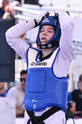 CONTACT - Taekwondo - World Taekwondo Rome Grand Prix 2026 Photo by IPA ABACAPRESS.COM85474810 - Alisa Angelova (RUS) celebrate the victory in the women s -49kg final against Jana Khattab (EGY) of the World Taekwondo Grand Prix at the Foro Italico, June 7, 2026, Rome, Italy. Roma Italy  Copyright: xIPAxSport ABACAx