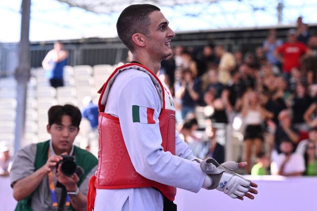 CONTACT - Taekwondo - World Taekwondo Rome Grand Prix 2026 Photo by IPA ABACAPRESS.COM85474880 - Vito Dell Aquila (ITA) celebrate the victory of the men s -58kg final against Eunsu Seo (KOR) of the World Taekwondo Grand Prix at the Foro Italico, June 7, 2026, Rome, Italy. Roma Italy  Copyright: xIPAxSport ABACAx