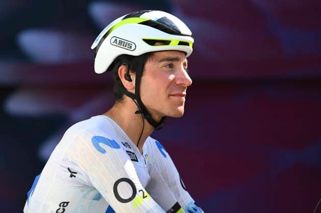 Tour Auvergne - Rhone-Alpes 2026 Stage 2 LE PUY-EN-VELAY, FRANCE - JUNE 08 : Uijtdebroeks Cian (BEL) of Movistar Team during stage 2 of the 78th edition of Tour Auvergne - Rhone-Alpes an UCI World Tour 2.UWT cycling road race stage for Men Elite of 234.3 km with start in Saint-Martin-Le-Vinoux and finish in Le Puy-en-Velay on June 8, 2026 in Le Puy-en-Velay, France, 08 06 2026 ( Motordriver Guy De Vuyst - Le Puy-en-Velay France  Copyright: xVincentxKalutx