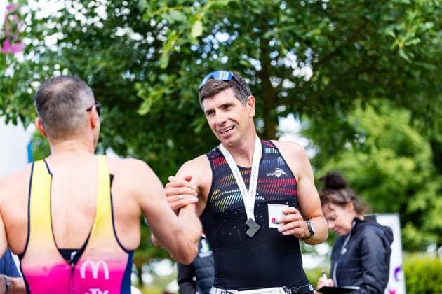 07.06.2026, GER, Crosstriathlon, Maenner Frauen, Saison 26, 38. Teag Werratal-Crosstriathlon org. Triathlonverein Werratal e.V. Stefan Bürge (LTV Erfurt) Lars Fricke (AC Apolda) 500m Schwimmen in Freiwasser, 11,9km MTB Strecke und 4,0km Laufstrecke nahmen die Teilnehmer in den Kategorien Jedermann-Cross Einzel Staffel sowie dem Sprint-Cross Einzel inkl. Thüringer Meisterschaft in angriff. 98597 Breitungen Strandbad Kiessee Thueringen Deutschland