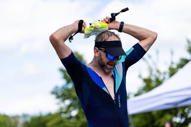 07.06.2026, GER, Crosstriathlon, Maenner Frauen, Saison 26, 38. Teag Werratal-Crosstriathlon org. Triathlonverein Werratal e.V. Marco Schötz (SVW Eisenach Triathlon) 500m Schwimmen in Freiwasser, 11,9km MTB Strecke und 4,0km Laufstrecke nahmen die Teilnehmer in den Kategorien Jedermann-Cross Einzel Staffel sowie dem Sprint-Cross Einzel inkl. Thüringer Meisterschaft in angriff. 98597 Breitungen Strandbad Kiessee Thueringen Deutschland