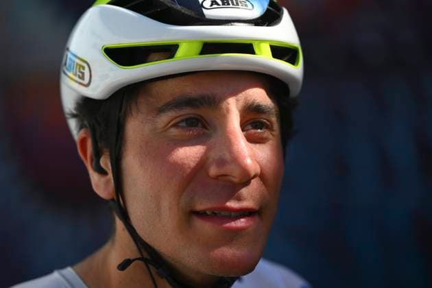 Tour Auvergne - Rhone-Alpes 2026 Stage 2 LE PUY-EN-VELAY, FRANCE - JUNE 08 : Uijtdebroeks Cian (BEL) of Movistar Team during stage 2 of the 78th edition of Tour Auvergne - Rhone-Alpes an UCI World Tour 2.UWT cycling road race stage for Men Elite of 234.3 km with start in Saint-Martin-Le-Vinoux and finish in Le Puy-en-Velay on June 8, 2026 in Le Puy-en-Velay, France, 08 06 2026 ( Motordriver Guy De Vuyst - Le Puy-en-Velay France  Copyright: xVincentxKalutx