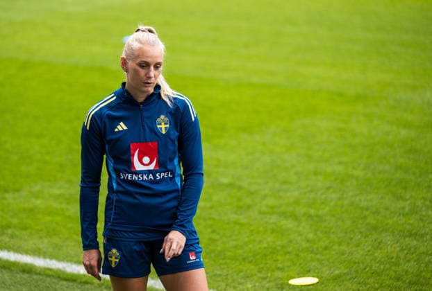 260608 Stina Blackstenius of the Swedish women s national football team at a training session on June 8, 2026 in Gothenburg. Photo: Mathias Bergeld BILDBYRAN kod MB MB1380 fotboll football soccer fotball vm-kval kval fifa womens world cup qualifier qualifier träning practice training sverige sweden dam bbeng women kvinner