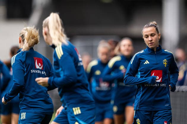 260608 Julia Zigiotti Olme of the Swedish women s national football team at a training session on June 8, 2026 in Gothenburg. Photo: Mathias Bergeld BILDBYRAN kod MB MB1380 fotboll football soccer fotball vm-kval kval fifa womens world cup qualifier qualifier träning practice training sverige sweden dam bbeng women kvinner