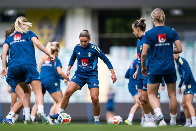 260608 Johanna Rytting Kaneryd of the Swedish women s national football team at a training session on June 8, 2026 in Gothenburg. Photo: Mathias Bergeld BILDBYRAN kod MB MB1380 fotboll football soccer fotball vm-kval kval fifa womens world cup qualifier qualifier träning practice training sverige sweden dam bbeng women kvinner