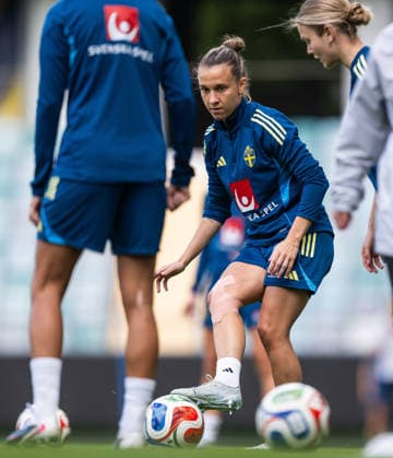 260608 Julia Zigiotti Olme of the Swedish women s national football team at a training session on June 8, 2026 in Gothenburg. Photo: Mathias Bergeld BILDBYRAN kod MB MB1380 fotboll football soccer fotball vm-kval kval fifa womens world cup qualifier qualifier träning practice training sverige sweden dam bbeng women kvinner