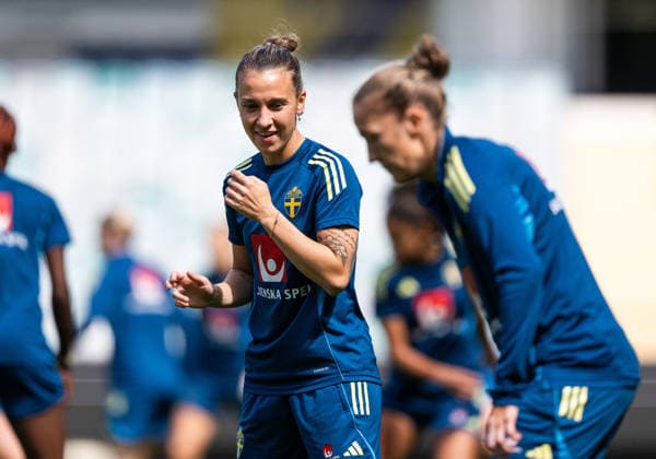 260608 Julia Zigiotti Olme of the Swedish women s national football team at a training session on June 8, 2026 in Gothenburg. Photo: Mathias Bergeld BILDBYRAN kod MB MB1380 fotboll football soccer fotball vm-kval kval fifa womens world cup qualifier qualifier träning practice training sverige sweden dam bbeng women kvinner