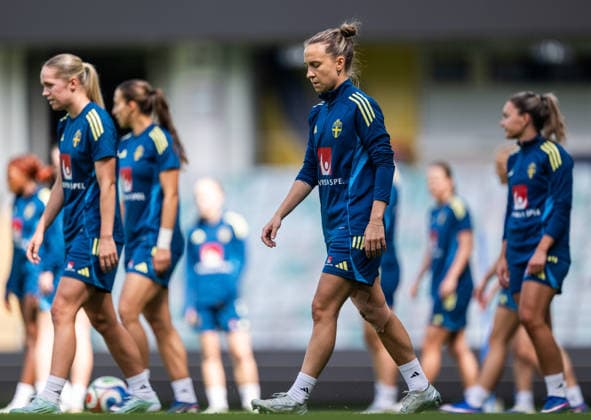 260608 Julia Zigiotti Olme of the Swedish women s national football team at a training session on June 8, 2026 in Gothenburg. Photo: Mathias Bergeld BILDBYRAN kod MB MB1380 fotboll football soccer fotball vm-kval kval fifa womens world cup qualifier qualifier träning practice training sverige sweden dam bbeng women kvinner