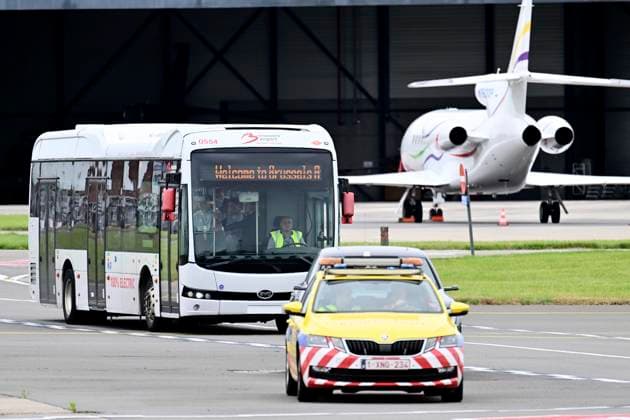 Belgian national football team - 2026 FIFA World Cup, WM, Weltmeisterschaft, Fussball - media activities 08 06 2026 ZAVENTEM, BELGIUM - JUNE 08 : bus with the players of Belgium pictured at Brussels airport before takeoff towards Seattle ahead of the FIFA World Cup 2026 on June 8, 2026 in Zaventem, Belgium, 08 06 2026 Zaventem Belgium  Copyright: xPeterxDexVoechtx