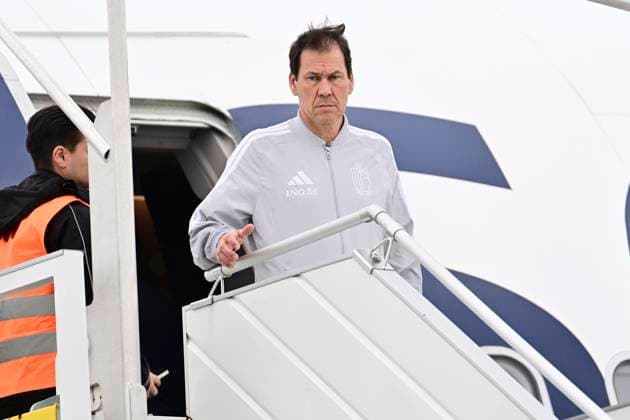 Belgian national football team - 2026 FIFA World Cup, WM, Weltmeisterschaft, Fussball - media activities 08 06 2026 ZAVENTEM, BELGIUM - JUNE 08 : Garcia Rudi head coach of Belgium pictured at Brussels airport before takeoff towards Seattle ahead of the FIFA World Cup 2026 on June 8, 2026 in Zaventem, Belgium, 08 06 2026 Zaventem Belgium  Copyright: xPeterxDexVoechtx