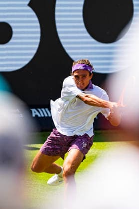 Stuttgart, GERMANY - June 08: Mattia Bellucci (ITA) during the Singles Match between Alejandro Davidovich Fokina (ESP) vs. Alejandro Davidovich Fokina (ESP) at BOSS OPEN 2026, Tennisanlage Weissenhof on June 08, 2026 in Stuttgart, Germany. Baden-Württemberg Germany Copyright: xTimoxSteinx
