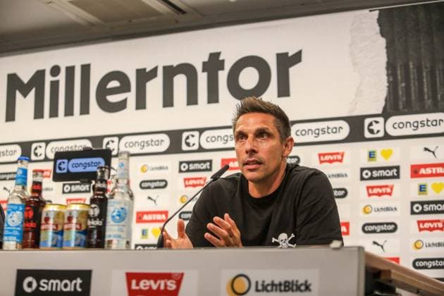 Vorstellung des neuen Trainers Marcel Rapp ( Pauli ) Deutschland , Hamburg , Millerntorstadion , Fussball , 2. Bundesliga , FC St Pauli