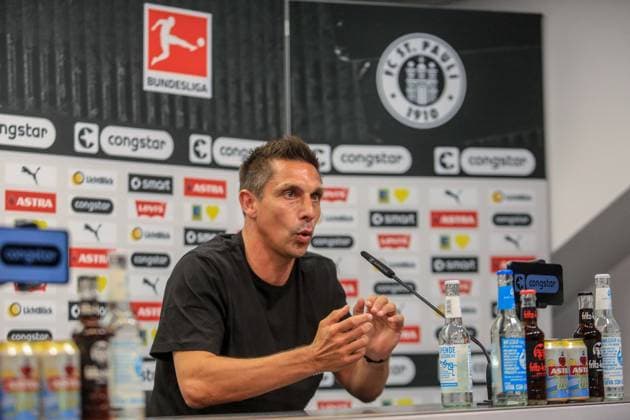 Vorstellung des neuen Trainers Marcel Rapp ( Pauli ) Deutschland , Hamburg , Millerntorstadion , Fussball , 2. Bundesliga , FC St Pauli