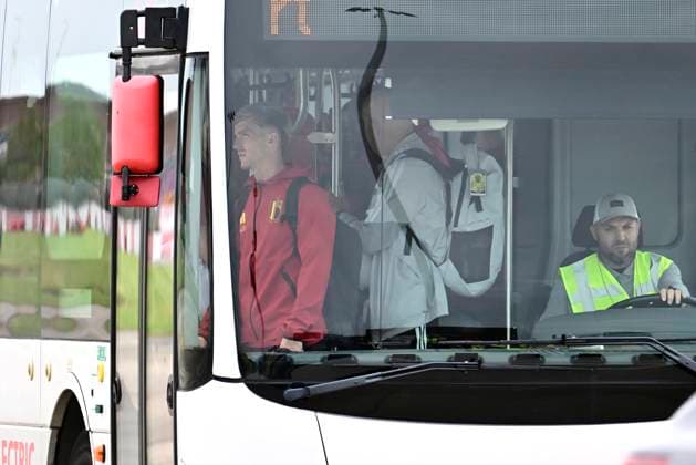 Belgian national football team - 2026 FIFA World Cup, WM, Weltmeisterschaft, Fussball - media activities 08 06 2026 ZAVENTEM, BELGIUM - JUNE 08 : Saelemaekers Alexis midfielder of Belgium pictured at Brussels airport before takeoff towards Seattle ahead of the FIFA World Cup 2026 on June 8, 2026 in Zaventem, Belgium, 08 06 2026 Zaventem Belgium  Copyright: xPeterxDexVoechtx
