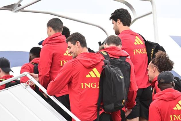 Belgian national football team - 2026 FIFA World Cup, WM, Weltmeisterschaft, Fussball - media activities 08 06 2026 ZAVENTEM, BELGIUM - JUNE 08 : Courtois Thibaut goalkeeper of Belgium pictured at Brussels airport before takeoff towards Seattle ahead of the FIFA World Cup 2026 on June 8, 2026 in Zaventem, Belgium, 08 06 2026 Zaventem Belgium  Copyright: xPeterxDexVoechtx