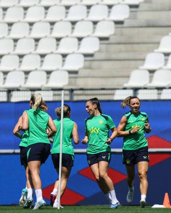 Republic of Ireland WNT Squad Training, Stade des Alpes, Grenoble, France 8 6 2026 Jessica Ziu and Katie McCabe Jessica Ziu and Katie McCabe 8 6 2026  Copyright: x INPHO BenxBradyx BB3_7740