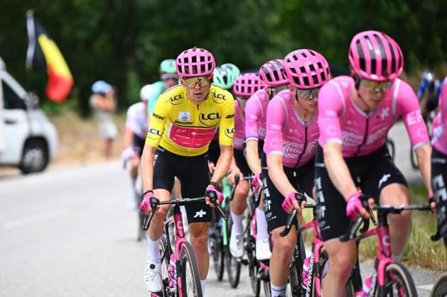 Tour Auvergne - Rhone-Alpes 2026 Stage 2 LE PUY-EN-VELAY, FRANCE - JUNE 08 : Baudin Alex (FRA) of EF Education - Easypost during stage 2 of the 78th edition of Tour Auvergne - Rhone-Alpes an UCI World Tour 2.UWT cycling road race stage for Men Elite of 234.3 km with start in Saint-Martin-Le-Vinoux and finish in Le Puy-en-Velay on June 8, 2026 in Le Puy-en-Velay, France, 08 06 2026 ( Motordriver Guy De Vuyst - Le Puy-en-Velay France  Copyright: xVincentxKalutx